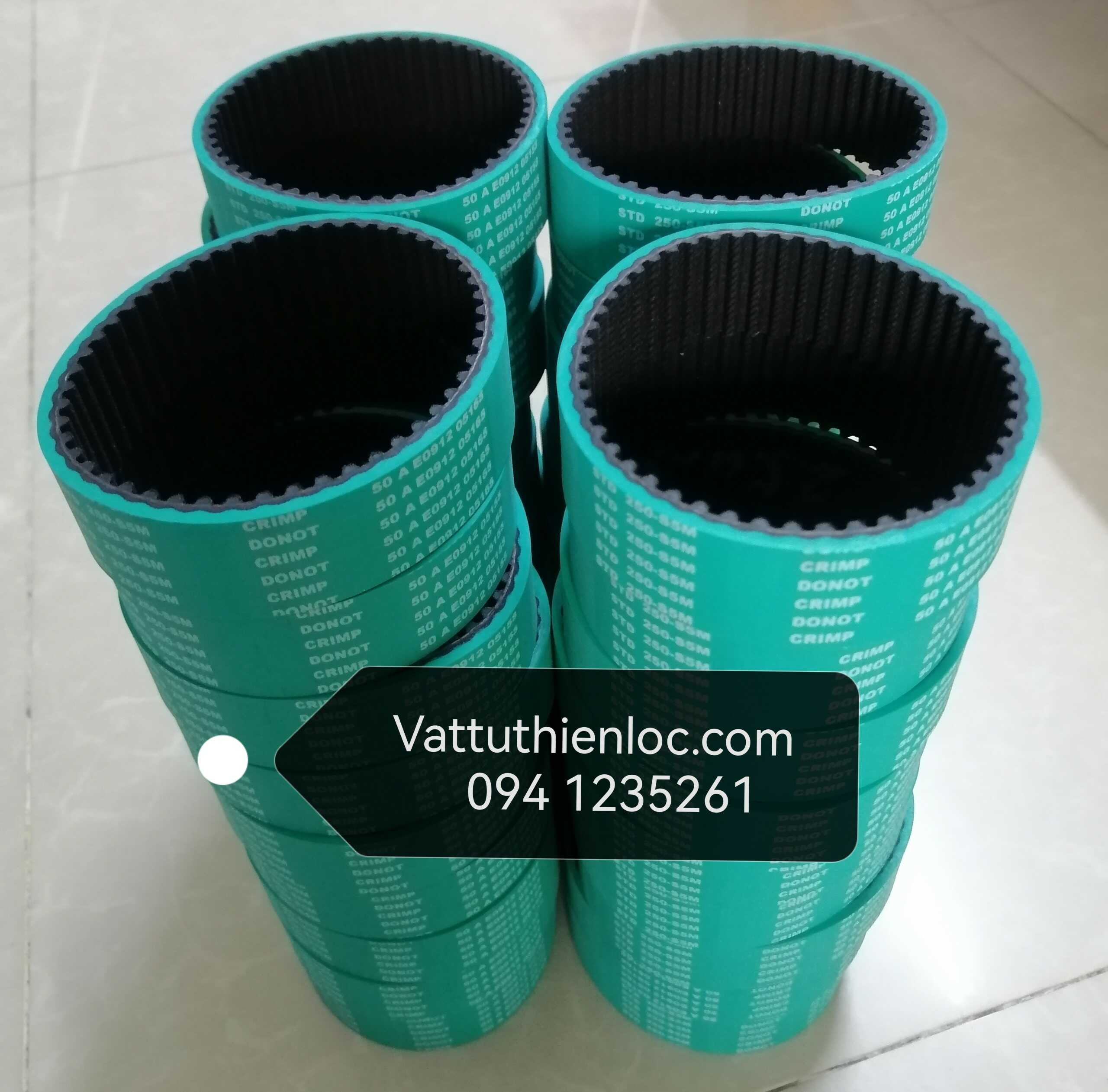 DAY DAI RANG DUC CAO SU XANH S5M-W25 x L250 x 2T/VA55