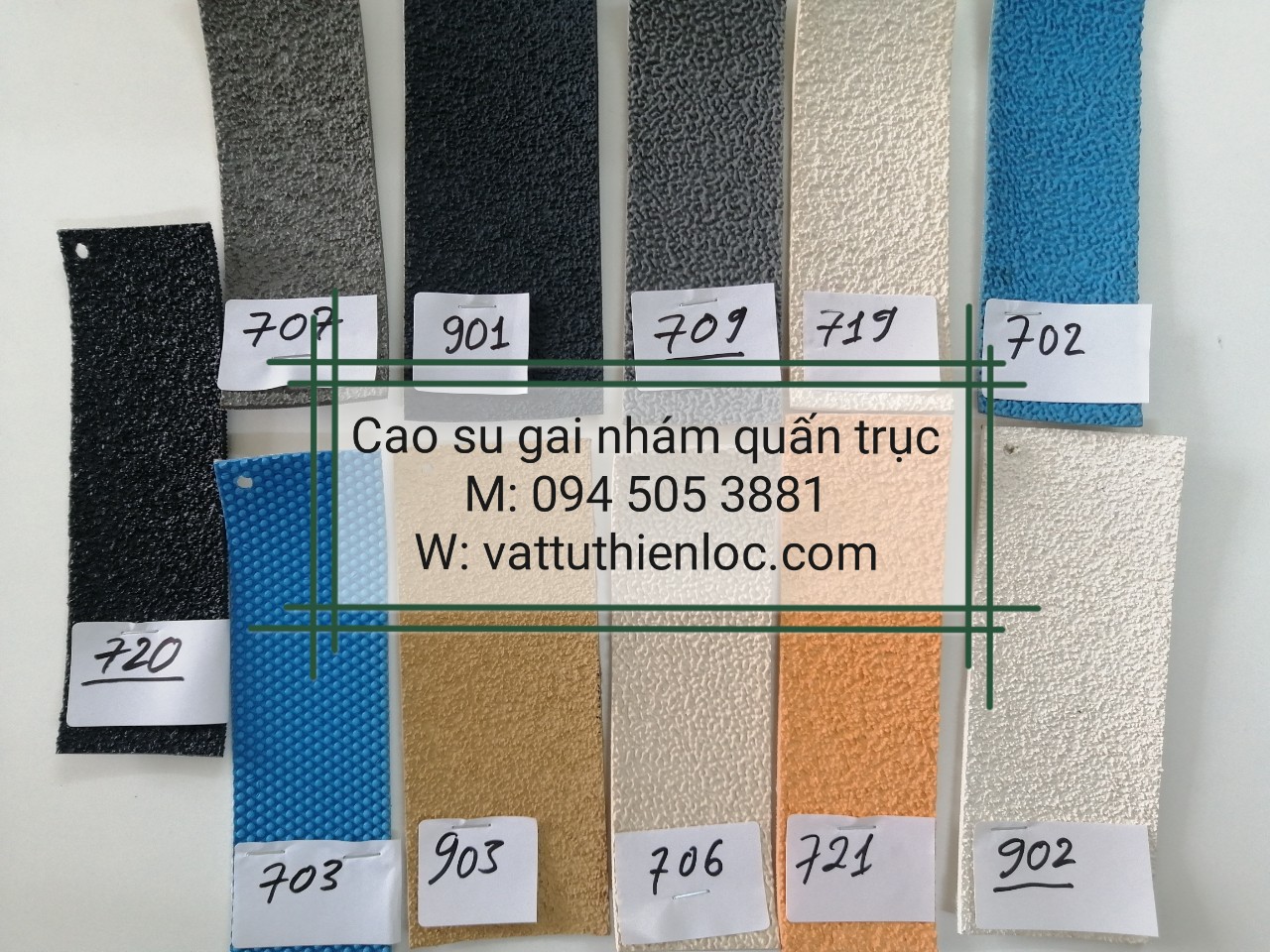 NHỮNG BỀ MẶT THƯỜNG DÙNG CỦA CAO SU GAI NHÁM QUẤN TRỤC